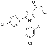 1H-1,2,4-Triazole-3-carboxylic acid,5-(4-chlorophenyl)-1-(2,4-dichlorophenyl)-,ethyl ester CAS#: 880082-77-9