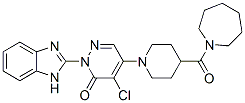 1H-Azepine,  1-[[1-[1-(1H-benzimidazol-2-yl)-5-chloro-1,6-dihydro-6-oxo-4-pyridazinyl]-4-piperidinyl]carbonyl]hexahydro-  (9CI) CAS#: 878574-87-9