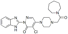 1H-Azepine,  1-[[4-[1-(1H-benzimidazol-2-yl)-5-chloro-1,6-dihydro-6-oxo-4-pyridazinyl]-1-piperazinyl]acetyl]hexahydro-  (9CI) CAS#: 878569-80-3