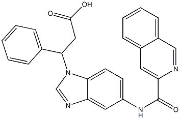 1H-Benzimidazole-1-propanoic  acid,  5-[(3-isoquinolinylcarbonyl)amino]--bta--phenyl- CAS#: 887270-89-5