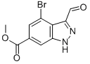 1H-INDAZOLE-6-CARBOXYLIC ACID, 4-BROMO-3-FORMYL-, METHYL ESTER CAS#: 885518-48-9