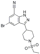 1H-Indazole-7-carbonitrile, 5-broMo-3-[1-(ethylsulfonyl)-4-piperidinyl]- CAS#: 872350-26-0