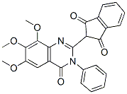 1H-Indene-1,3(2H)-dione, 2-(3,4-dihydro-6,7,8-trimethoxy-4-oxo-3-phenyl-2-quinazolinyl)- CAS#: 858645-51-9