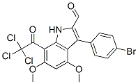1H-Indole-2-carboxaldehyde, 3-(4-bromophenyl)-4,6-dimethoxy-7-(trichloroacetyl)- (9CI) CAS#: 869960-15-6