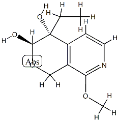 1H-Pyrano[3,4-c]pyridine-3,4-diol, 4-ethyl-3,4-dihydro-8-methoxy-, (3R,4R)-rel- (9CI) CAS#: 820965-95-5