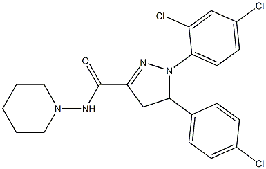 1H-Pyrazole-3-carboxaMide, 5-(4-chlorophenyl)-1-(2,4-dichlorophenyl)-4,5-dihydro-N-1-piperidinyl- CAS#: 861151-12-4