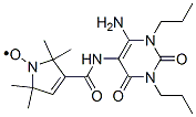 1H-Pyrrol-1-yloxy,  3-[[(6-amino-1,2,3,4-tetrahydro-2,4-dioxo-1,3-dipropyl-5-pyrimidinyl)amino]carbonyl]-2,5-dihydro-2,2,5,5-tetramethyl-  (9CI) CAS#: 819837-72-4