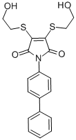 1H-Pyrrole-2,5-dione, 1-[1,1'-biphenyl]-4-yl-3,4-bis[(2-hydroxyethyl)thio]- CAS#: 863886-38-8