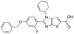 1H-Thieno[2,3-d]imidazole-5-carboxylic  acid,  1-(2-cyclohexen-1-yl)-2-[2-fluoro-4-(phenylmethoxy)phenyl]- CAS#: 852898-37-4