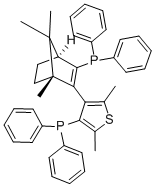 (1R,aR)-3-Diphenylphosphino-2-(4-diphenylphosphino-2,5-dimethyl-3-thienyl)-1,7,7-trimethylbicyclo[2.2.1]hept-2-ene CAS#: 868851-47-2
