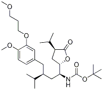 [(1S,3S)-3-[[4-Methoxy-3-(3-methoxypropoxy)phenyl]methyl]-4-methyl-1-[(2S, 4S)-tetrahydro-4-(1-methylethyl)-5-oxo-2-furanyl]pentyl]carbamic Acid 1,1-tert-Butyl Ester CAS#: 866030-35-5