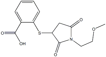 2-{[1-(2-methoxyethyl)-2,5-dioxopyrrolidin-3-yl]sulfanyl}benzoic acid CAS#: 831207-85-3