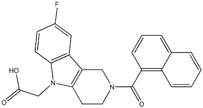2-(2-(1-naphthoyl)-8-fluoro-1,2,3,4-tetrahydropyrido[4,3-b]indol-5-yl)acetic acid CAS#: 866460-33-5