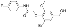 2-[2-BROMO-4-(HYDROXYMETHYL)-6-METHOXYPHENOXY]-N-(4-FLUOROPHENYL)-ACETAMIDE CAS#: 870981-52-5