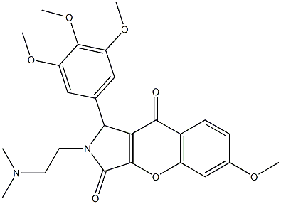 2-[2-(dimethylamino)ethyl]-6-methoxy-1-(3,4,5-trimethoxyphenyl)-1,2-dihydrochromeno[2,3-c]pyrrole-3,9-dione CAS#: 879770-89-5