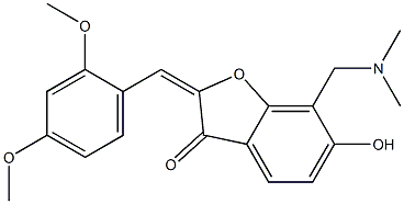 2-(2,4-dimethoxybenzylidene)-7-[(dimethylamino)methyl]-6-hydroxy-1-benzofuran-3(2H)-one CAS#: 869077-05-4