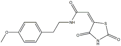 2-(2,4-dioxo-1,3-thiazolidin-5-ylidene)-N-[2-(4-methoxyphenyl)ethyl]acetamide CAS#: 853744-88-4