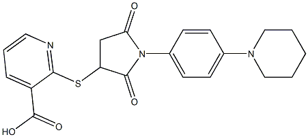 2-({2,5-dioxo-1-[4-(piperidin-1-yl)phenyl]pyrrolidin-3-yl}sulfanyl)pyridine-3-carboxylic acid CAS#: 847241-31-0