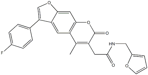 2-[3-(4-fluorophenyl)-5-methyl-7-oxo-7H-furo[3,2-g]chromen-6-yl]-N-(2-furylmethyl)acetamide CAS#: 853901-79-8
