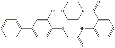 2-[(3-bromo-4-biphenylyl)oxy]-N-[2-(4-morpholinylcarbonyl)phenyl]acetamide CAS#: 882581-27-3