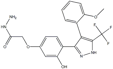 2-{3-hydroxy-4-[4-(2-methoxyphenyl)-5-(trifluoromethyl)-1H-pyrazol-3-yl]phenoxy}acetohydrazide CAS#: 879469-59-7