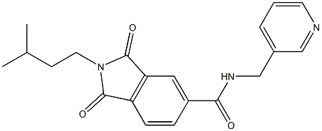 2-(3-methylbutyl)-1,3-dioxo-N-(pyridin-3-ylmethyl)-2,3-dihydro-1H-isoindole-5-carboxamide CAS#: 832109-37-2
