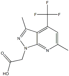 2-[3,6-Dimethyl-4-(trifluoromethyl)pyrazolo[3,4-b]pyridin-1-yl]acetic acid CAS#: 866769-95-1