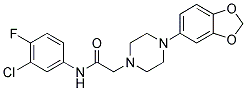 2-[4-(1,3-BENZODIOXOL-5-YL)PIPERAZINO]-N-(3-CHLORO-4-FLUOROPHENYL)ACETAMIDE CAS#: 850472-81-0