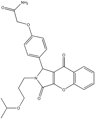 2-{4-[2-(3-isopropoxypropyl)-3,9-dioxo-1,2,3,9-tetrahydrochromeno[2,3-c]pyrrol-1-yl]phenoxy}acetamide CAS#: 844452-49-9