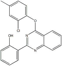 2-[4-(2-chloro-4-methylphenoxy)-2-quinazolinyl]phenol CAS#: 848727-17-3