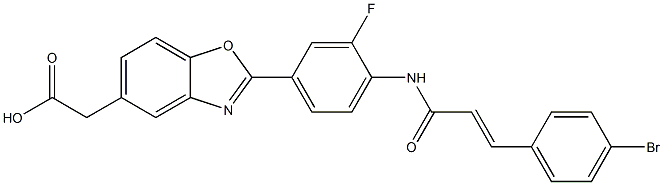 2-[4-[[3-(4-Bromophenyl)-1-oxo-2-propenyl]amino]-3-fluorophenyl]-5-benzoxazoleaceticacid CAS#: 853929-59-6