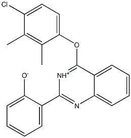2-[4-(4-chloro-2,3-dimethylphenoxy)quinazolin-1-ium-2-yl]phenolate CAS#: 847377-82-6