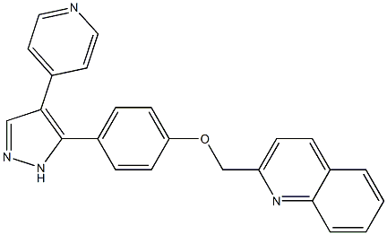 2-((4-(4-(pyridin-4-yl)-1H-pyrazol-5-yl)phenoxy)Methyl)quinoline CAS#: 871507-11-8