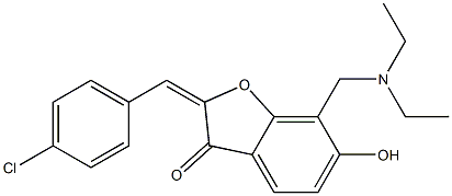 2-(4-chlorobenzylidene)-7-[(diethylamino)methyl]-6-hydroxy-1-benzofuran-3(2H)-one CAS#: 869077-16-7