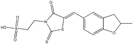 2-{5-[(2-methyl-2,3-dihydro-1-benzofuran-5-yl)methylene]-4-oxo-2-thioxo-1,3-thiazolidin-3-yl}ethanesulfonic acid CAS#: 872869-30-2