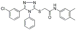 2-([5-(3-CHLOROPHENYL)-4-PHENYL-4H-1,2,4-TRIAZOL-3-YL]SULFANYL)-N-(3,4-DIMETHYLPHENYL)ACETAMIDE CAS#: 882749-08-8