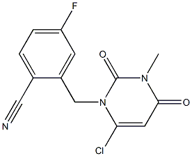 2-((6-chloro-3-Methyl-2,4-dioxo-3,4-dihydropyriMidin-1(2H)-yl)Methyl)-4-fluorobenzonitrile CAS#: 865759-24-6