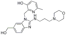 2-((6-(hydroxyMethyl)-2-((3-Morpholinopropyl)aMino)-1H-benzo[d]iMidazol-1-yl)Methyl)-6-Methylpyridin-3-ol CAS#: 857067-38-0