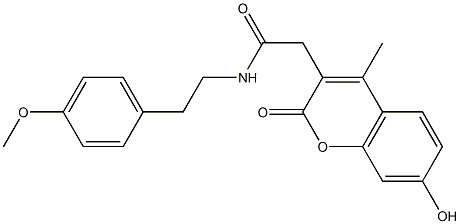 2-(7-hydroxy-4-methyl-2-oxochromen-3-yl)-N-[2-(4-methoxyphenyl)ethyl]acetamide CAS#: 853896-58-9
