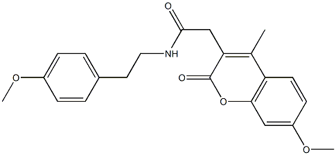 2-(7-methoxy-4-methyl-2-oxochromen-3-yl)-N-[2-(4-methoxyphenyl)ethyl]acetamide CAS#: 853896-56-7