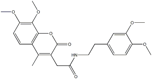 2-(7,8-dimethoxy-4-methyl-2-oxochromen-3-yl)-N-[2-(3,4-dimethoxyphenyl)ethyl]acetamide CAS#: 853898-19-8