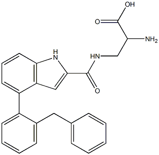 2-Amino-3-{[4-(2-benzyl-phenyl)-1H-indole-2-carbonyl]-amino}-propionic acid CAS#: 861213-67-4