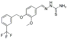 2-[(E)-(3-METHOXY-4-([3-(TRIFLUOROMETHYL)BENZYL]OXY)PHENYL)METHYLIDENE]-1-HYDRAZINECARBOTHIOAMIDE CAS#: 866050-63-7
