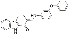 2-[(E)-(3-PHENOXYANILINO)METHYLIDENE]-2,3,4,9-TETRAHYDRO-1H-CARBAZOL-1-ONE CAS#: 860612-40-4