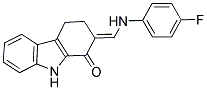 2-[(E)-(4-FLUOROANILINO)METHYLIDENE]-2,3,4,9-TETRAHYDRO-1H-CARBAZOL-1-ONE CAS#: 860612-38-0