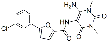 2-Furancarboxamide, N-(6-amino-1,2,3,4-tetrahydro-1,3-dimethyl-2,4-dioxo-5-pyrimidinyl)-5-(3-chlorophenyl)- CAS#: 872051-94-0