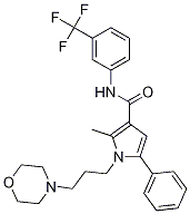 2-Methyl-1-[3-(4-morpholinyl)propyl]-5-phenyl-N-[3-(trifluoromethyl)phenyl]-1H-pyrrole-3-carboxamide CAS#: 883031-03-6
