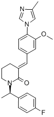 2-PIPERIDINONE,1-[(1R)-1-(4-FLUOROPHENYL)ETHYL]-3-[[3-METHOXY-4-(4-METHYL-1H-IMIDAZOL-1-YL)PHENYL]METHYLENE]-,(3E)- CAS#: 870846-02-9