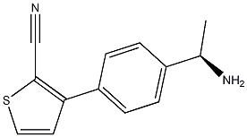 2-Thiophenecarbonitrile, 3-[4-[(1R)-1-aminoethyl]phenyl]- CAS#: 871720-12-6