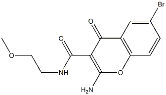2-amino-6-bromo-N-(2-methoxyethyl)-4-oxo-4H-chromene-3-carboxamide CAS#: 883279-26-3